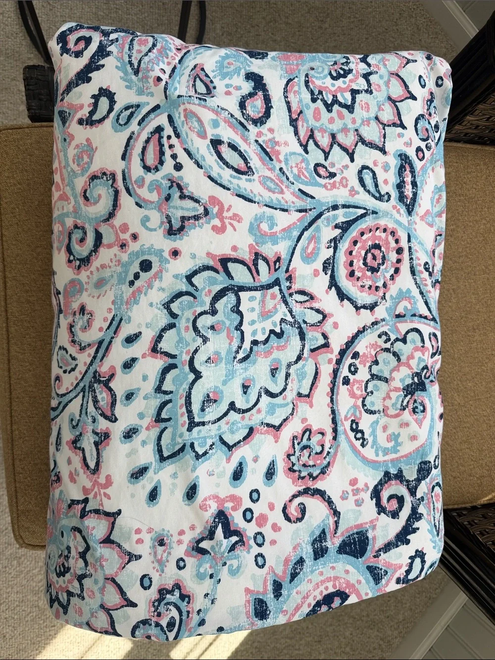 Ella Paisley Pink & Blue Comforter- TWIN